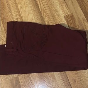Maroon Hollister skinny Jeans 11 Long